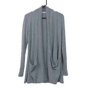 Chris & Carol‎ Gray Knit Cardigan Sweater Womens sz M Caostal Nautical Boho